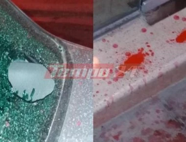 Ομάδα κουκουλοφόρων επιτέθηκε με μπογιές και πέτρες σε συμβολαιογραφείο στην Πάτρα (φώτο, βίντεο)